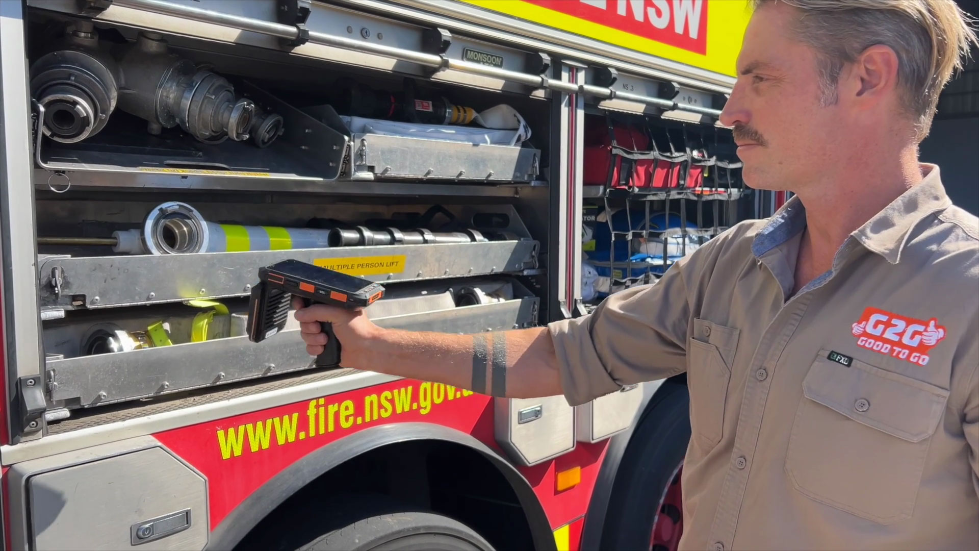 Emergency vehicle readiness checks at NSW Fire & Rescue